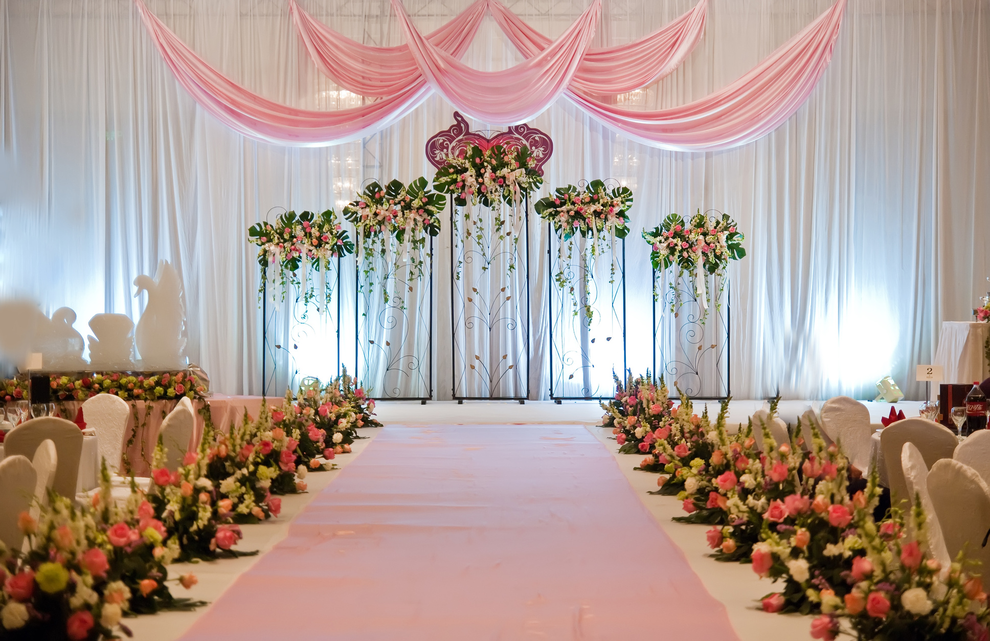 The wedding stage