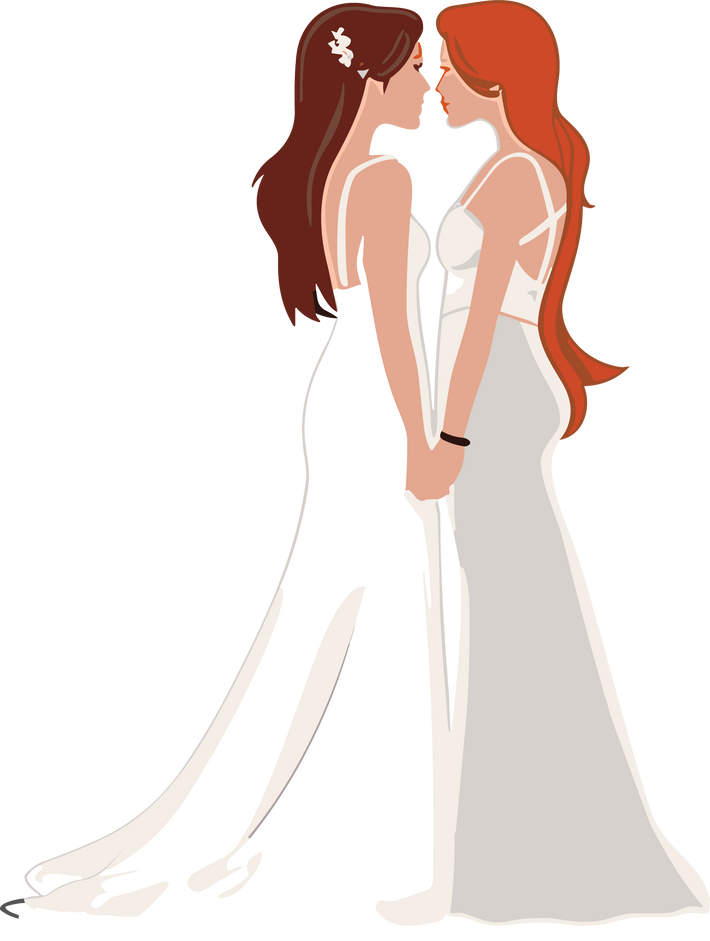 Lesbian Wedding Illustration